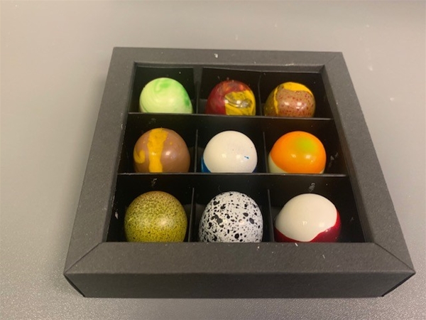 Eigen gemaakte bonbons 9 stuks